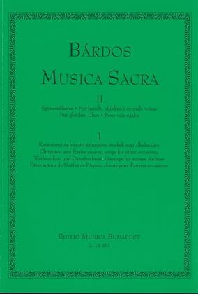 Musica sacra für gleichen Chor II-1 Weihnachts-