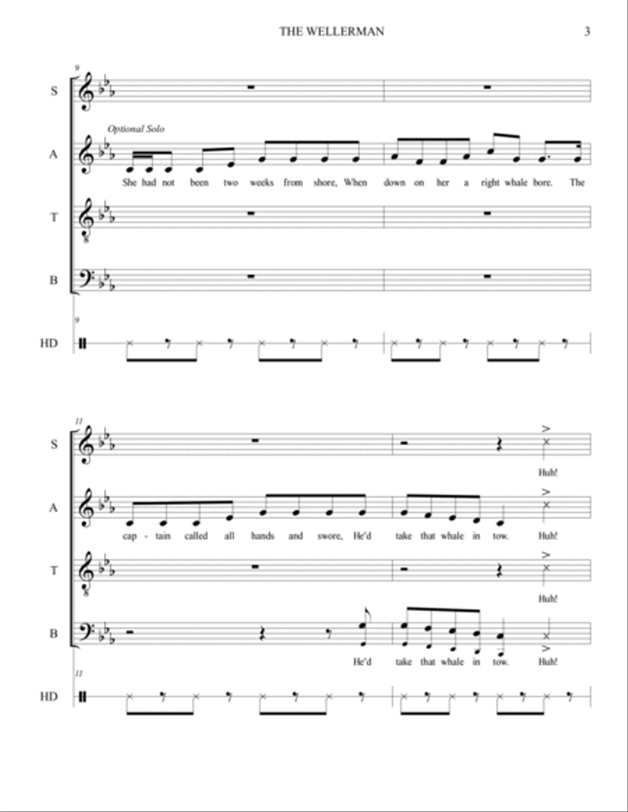 The Wellerman (Sea Shanty) (SATB) 4-Part scores gallery preview page 4
