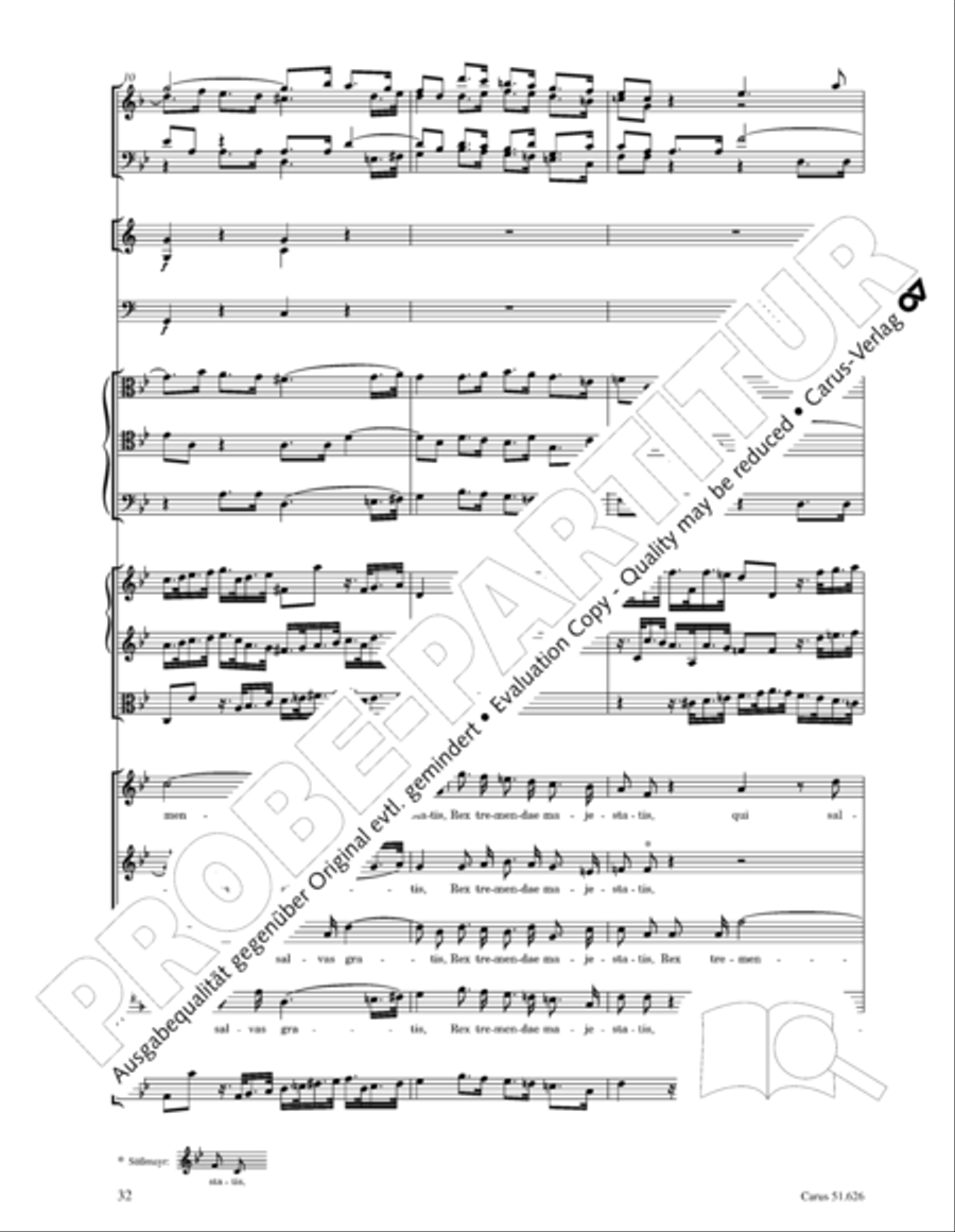 Missa longa in C major (Missa longa in C) 4-Part scores gallery preview page 44
