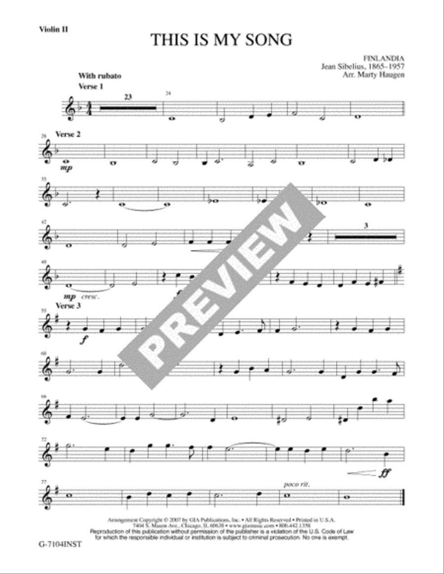 This is My Song - Instrument edition Cello scores gallery preview page 2
