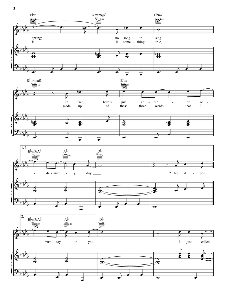 I Just Called To Say I Love You Acoustic Guitar scores gallery preview page 2
