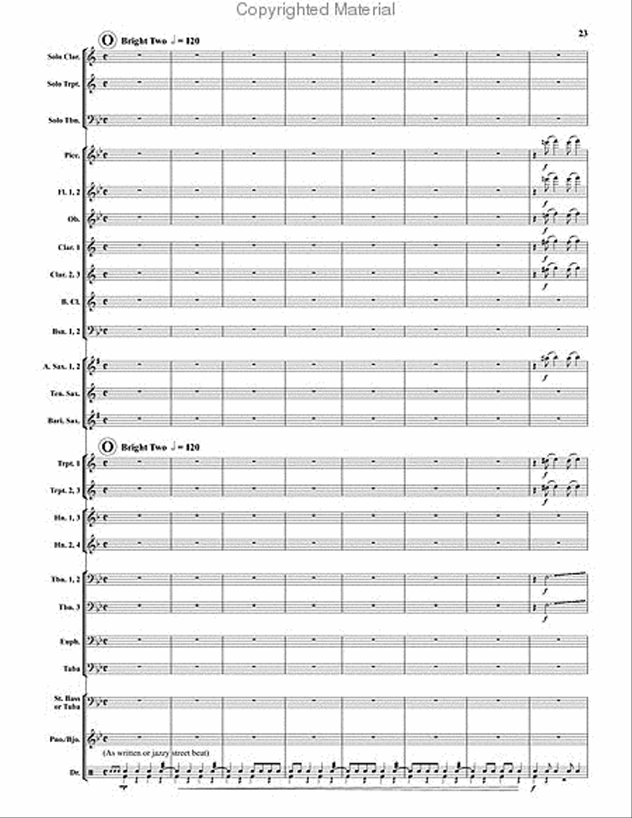 Dixieland Live! Concert Band scores gallery preview page 12