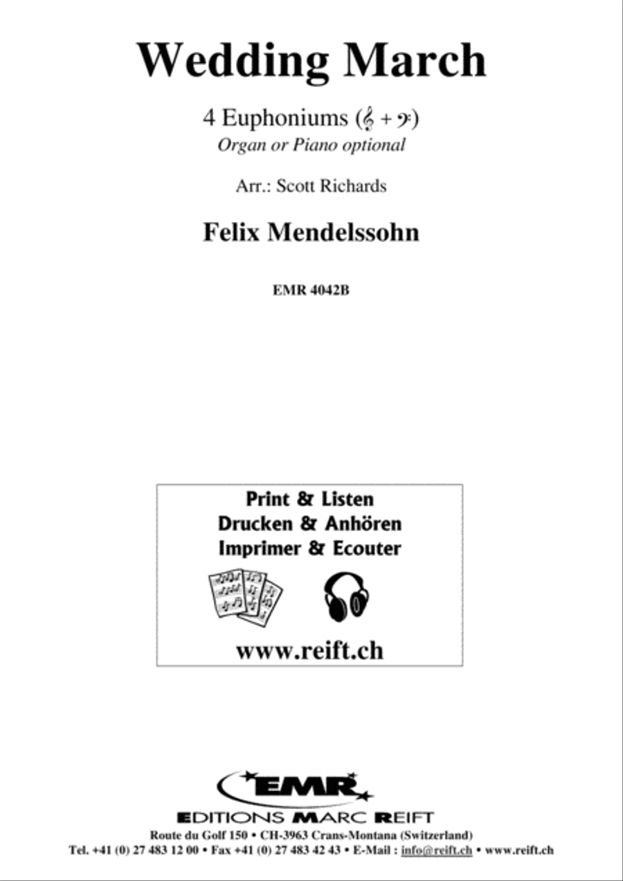 Wedding March Wedding March Euphonium Quartet scores gallery preview page 2