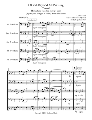 O God, Beyond All Praising (Thaxted) (Bb) (Trombone Quintet)