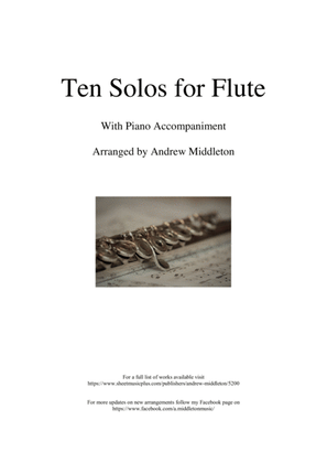 Book cover for Ten Solos for Flute and Piano