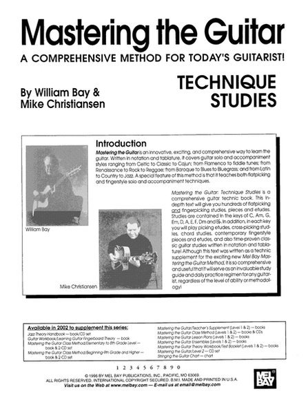 Mastering the Guitar - Technique Studies by William Bay Classical Guitar - Digital Sheet Music
