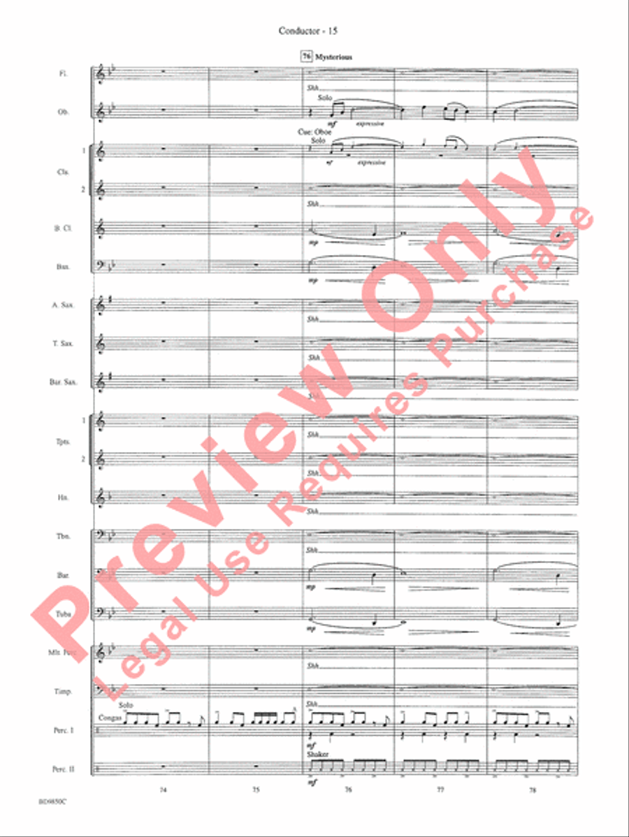 On the Rising Winds On the Rising Winds Concert Band scores gallery preview page 18
