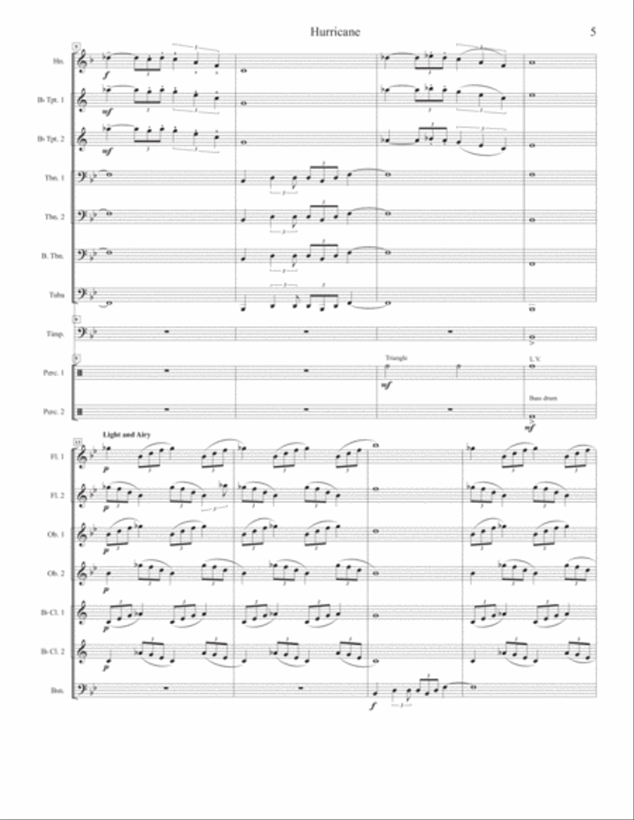 Hurricane, for wind orchestra Large Ensemble scores gallery preview page 5