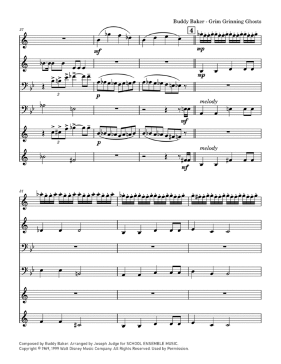Grim Grinning Ghosts Grim Grinning Ghosts Chamber Music scores gallery preview page 4