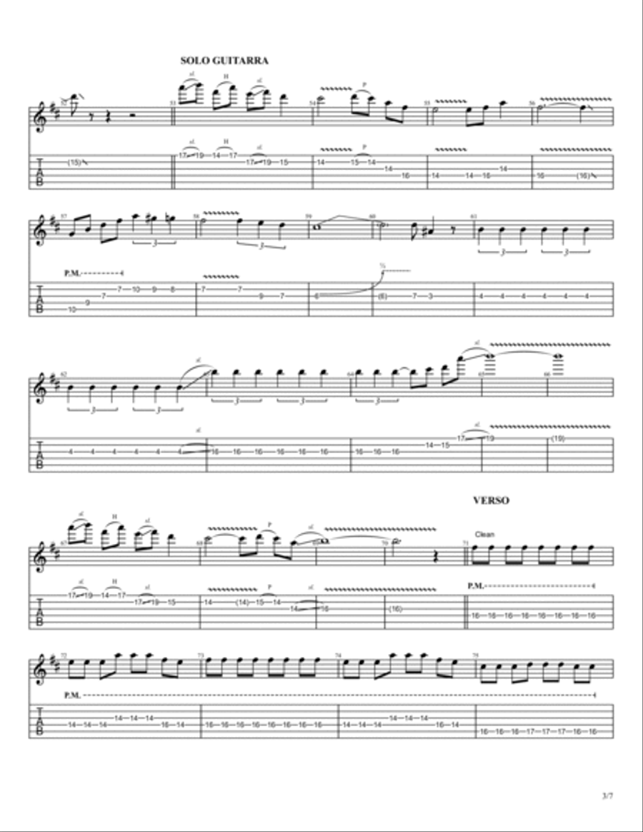 Happy Me Guitar Tablature scores gallery preview page 3