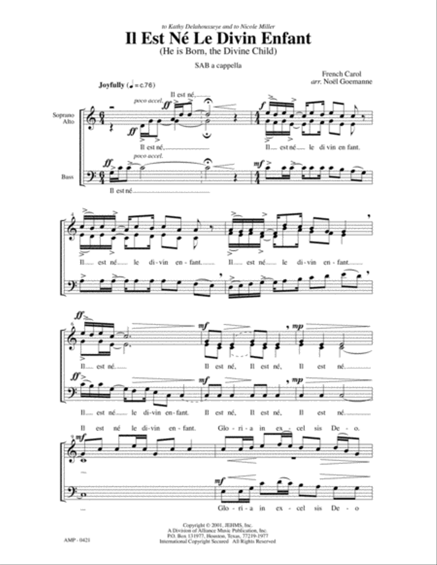 Il Est Ne Le Divin Enfant 3-Part scores gallery preview page 2