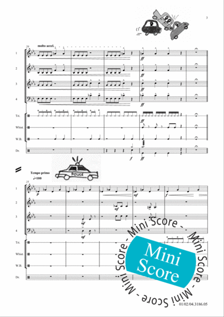 Ballad of the Big City Concert Band scores gallery preview page 9