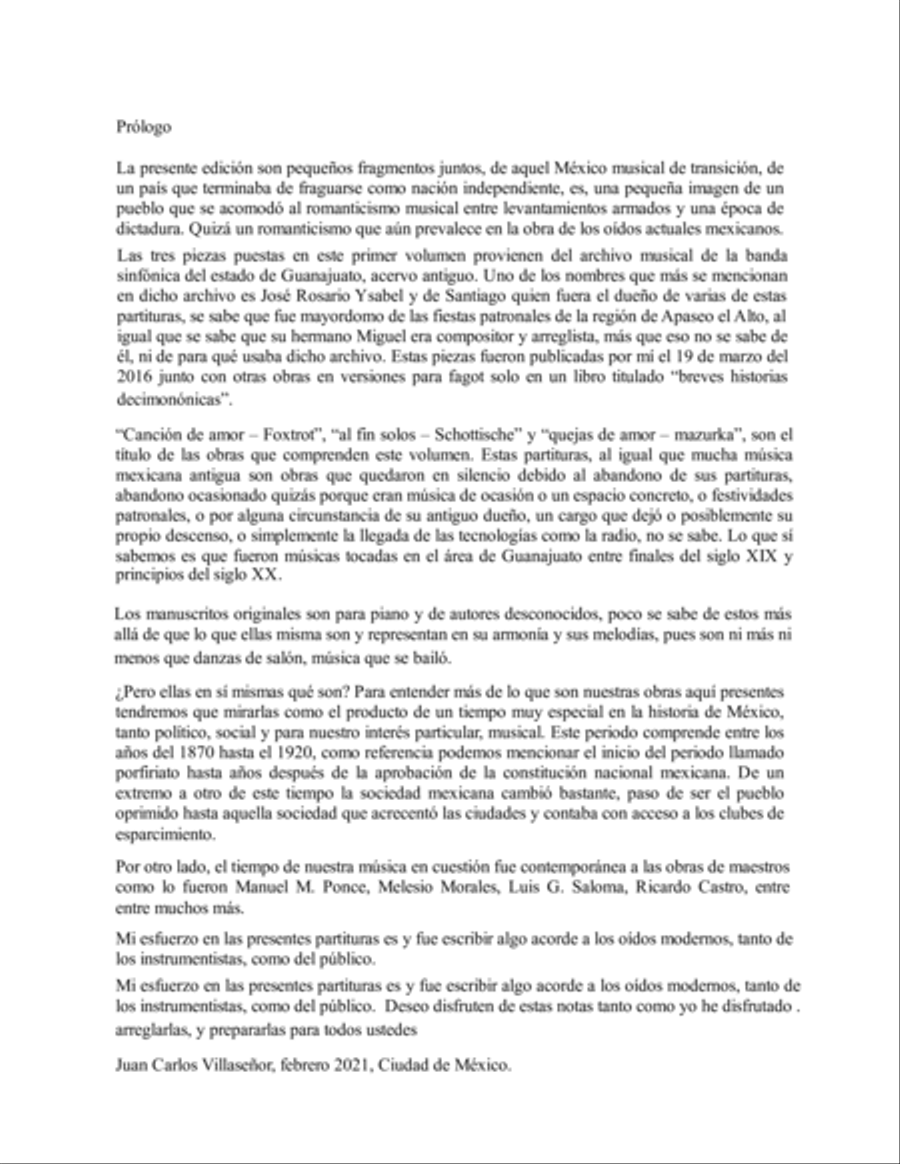 Piezas Mexicanas de Salón (Piano part.) Small Ensemble scores gallery preview page 2