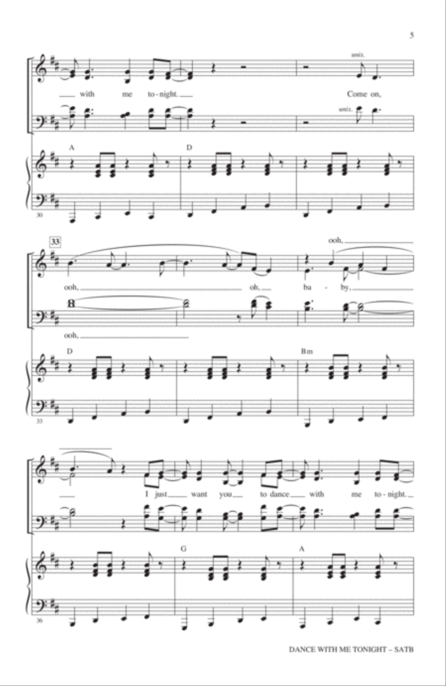 Dance With Me Tonight Dance With Me Tonight 4-Part scores gallery preview page 4
