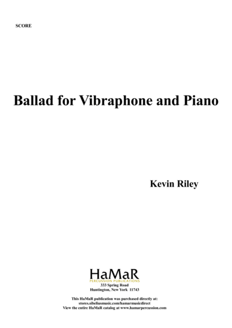 Ballad for Vibraphone & Piano