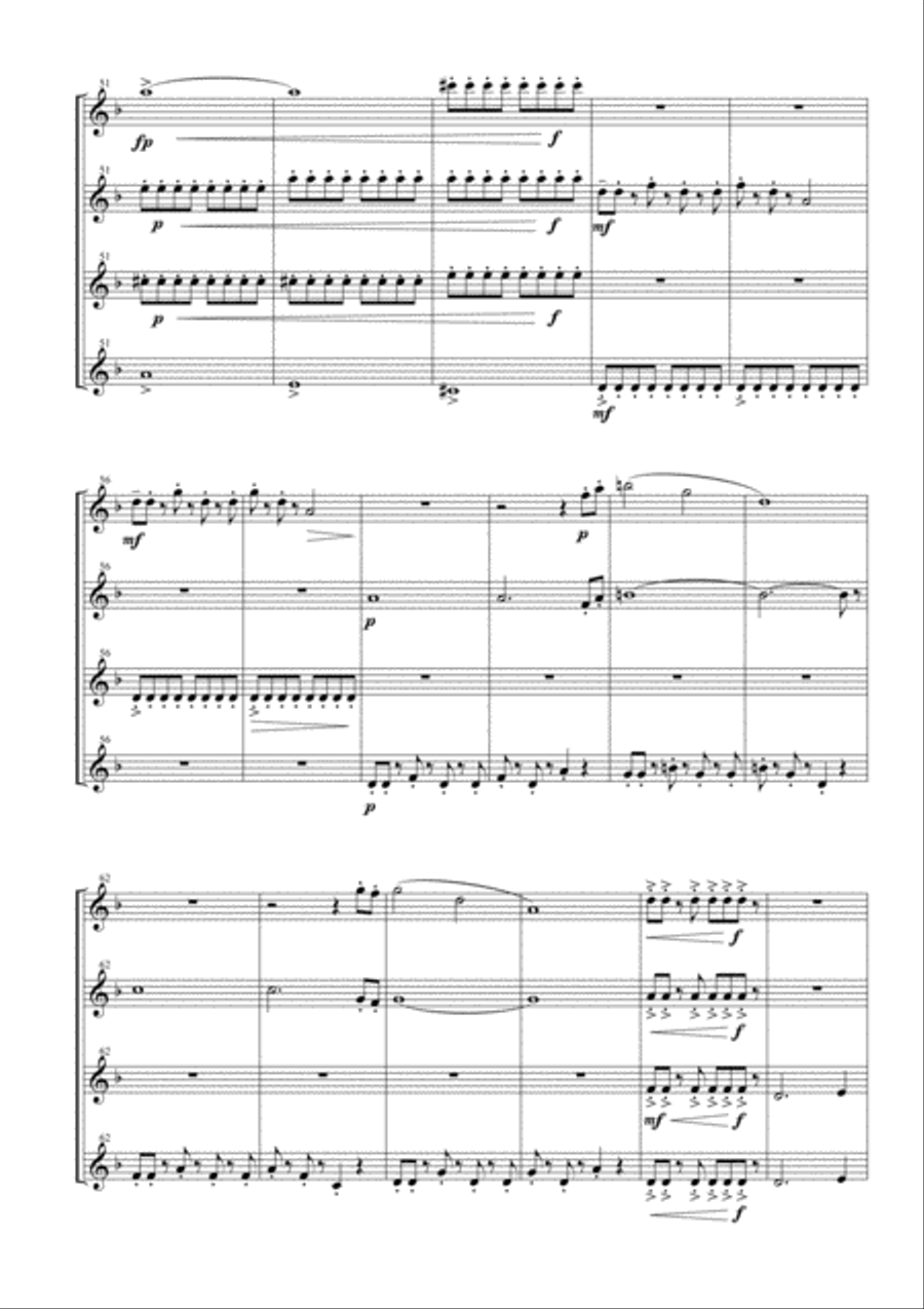 Symphonic Suite from STAR TREK Woodwind Quartet scores gallery preview page 4