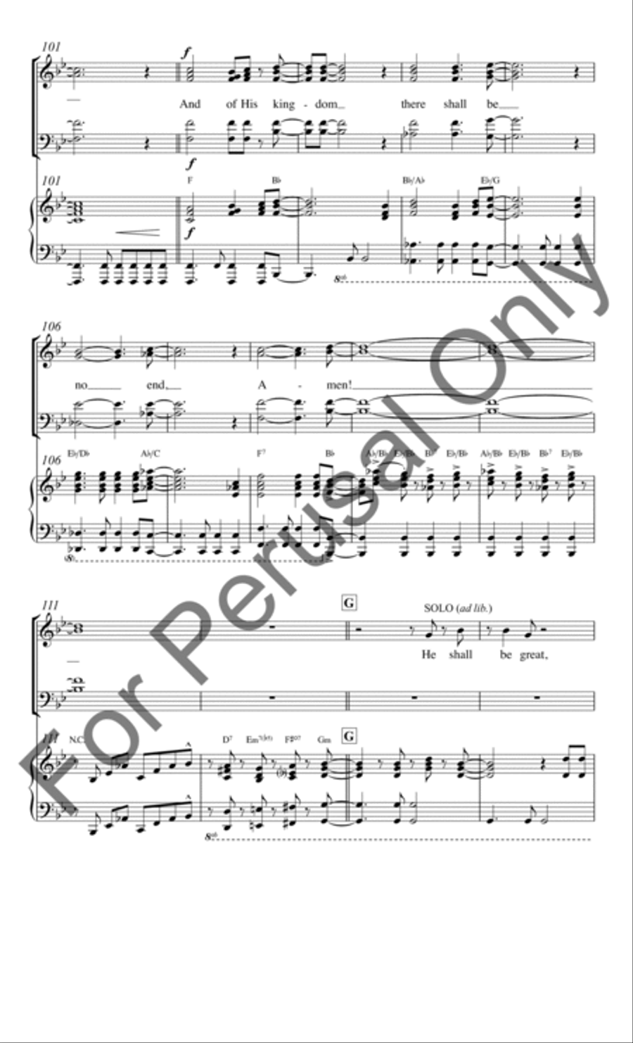 Glory to God in the Highest (Choral Score) 4-Part scores gallery preview page 11