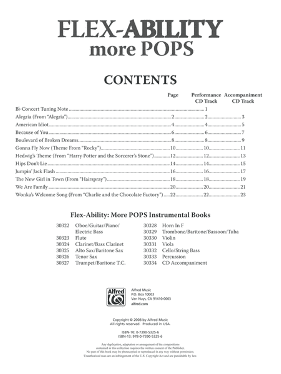 Flex-Ability More Pops -- Solo-Duet-Trio-Quartet with Optional Accompaniment image number null