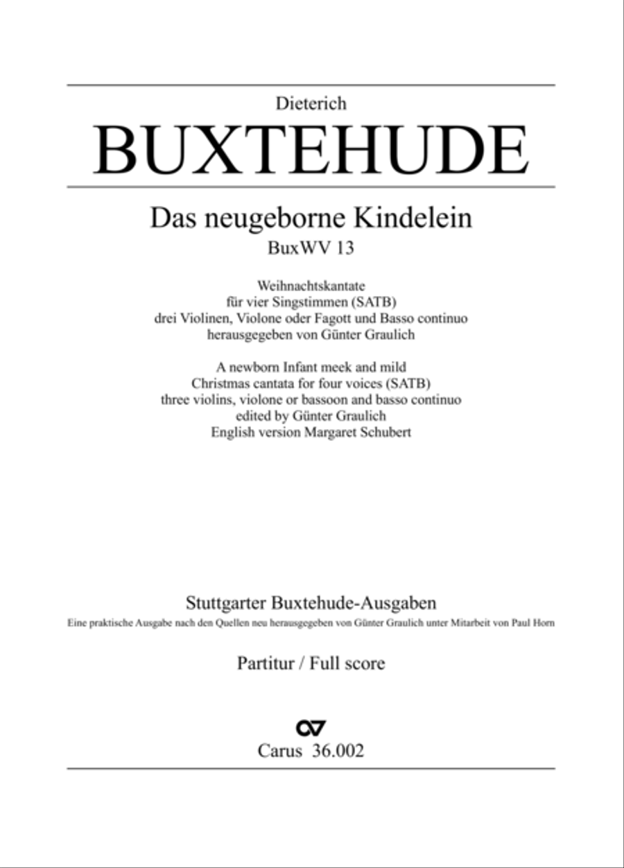 The newly born child (Das neugeborne Kindelein) 4-Part scores gallery preview page 2