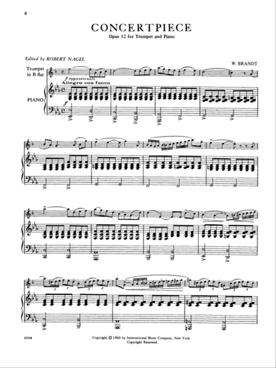 Concertpiece No. 2, Opus 12 Trumpet Solo scores gallery preview page 2