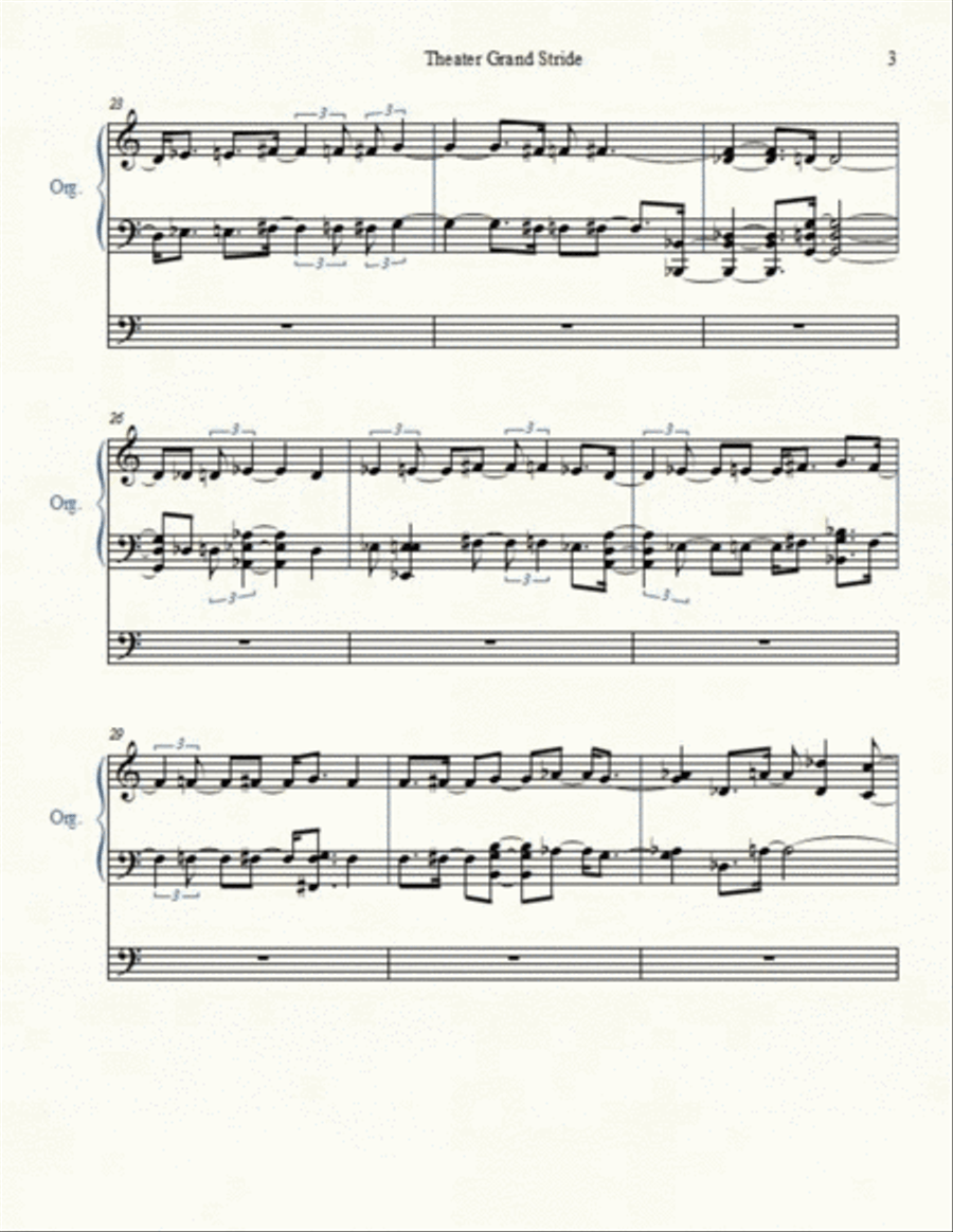 Theater Grand Stride Organ Solo scores gallery preview page 3