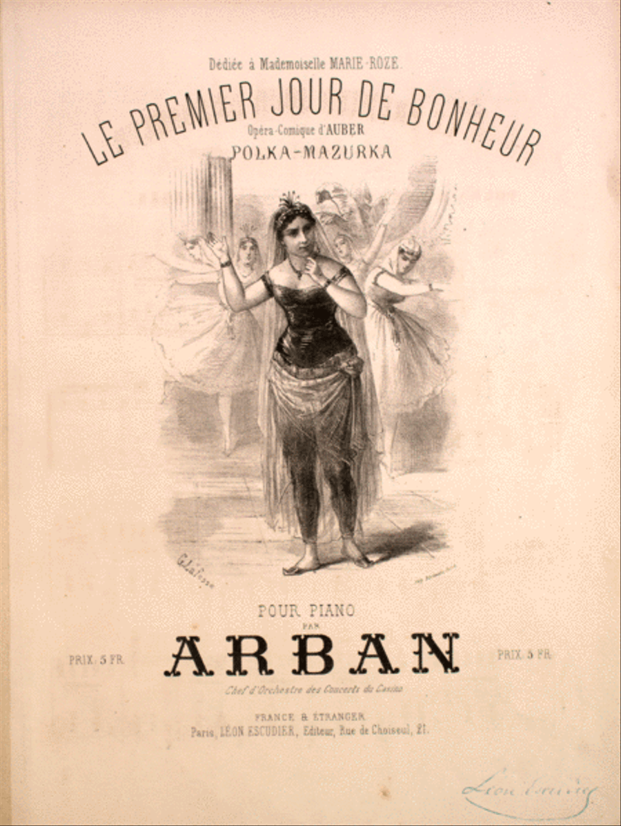 Le Premier Jour De Bonheur. Opera-Comique d'Auber Polka Mazurka Pour Piano Piano Solo scores gallery preview page 1