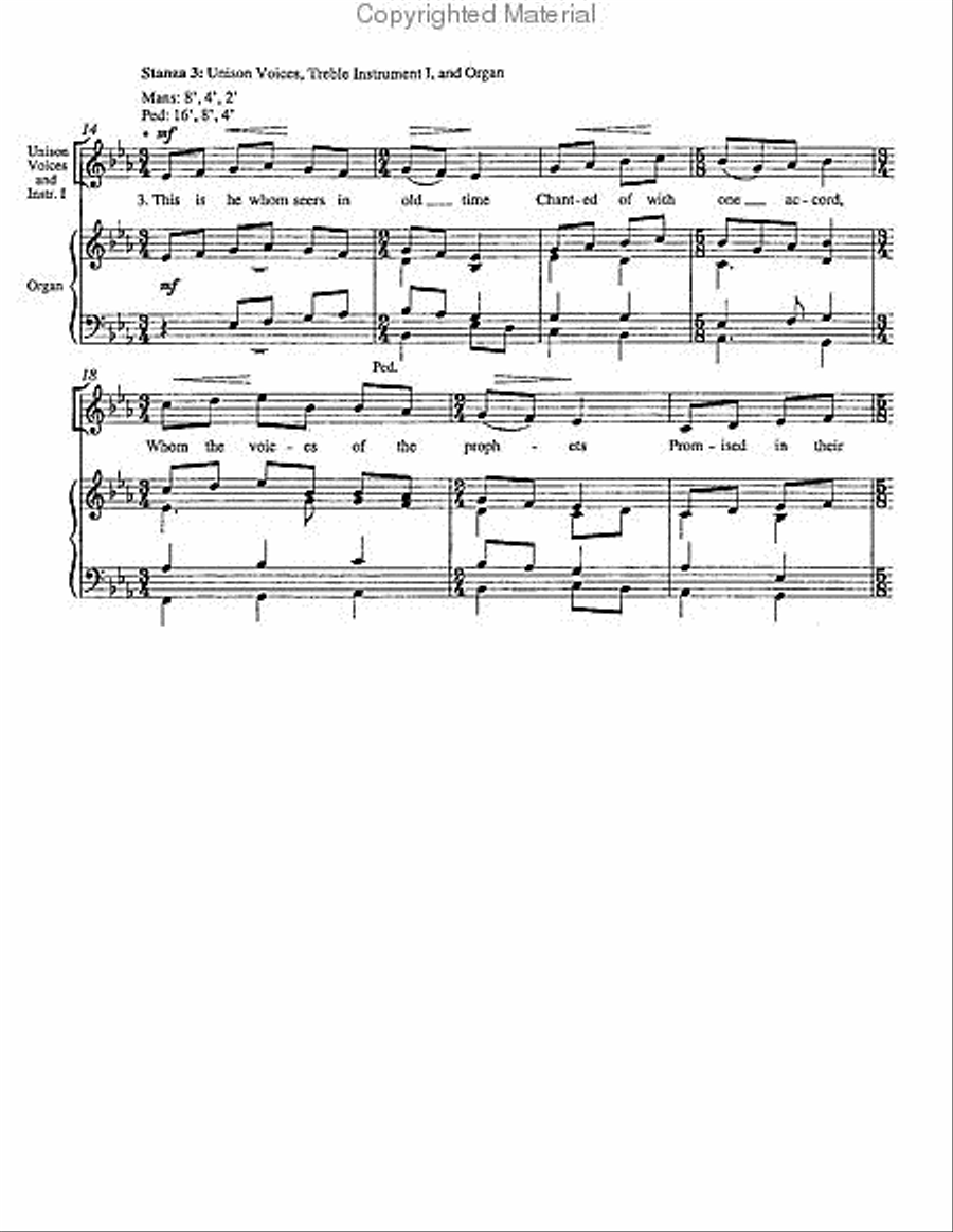 Of the Father's Love Begotten Unison Choir scores gallery preview page 4