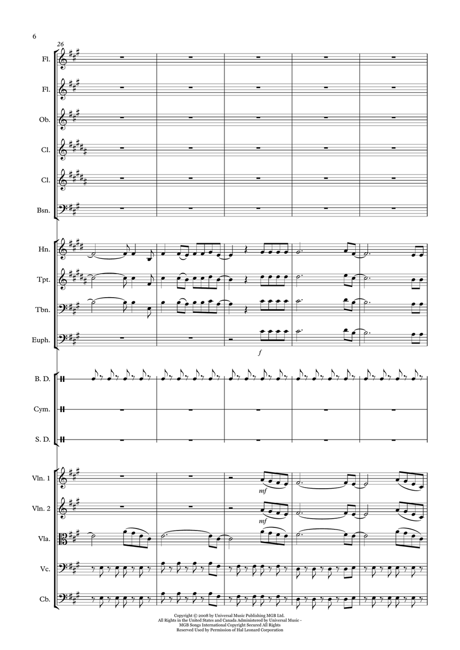 Viva La Vida Full Orchestra scores gallery preview page 6