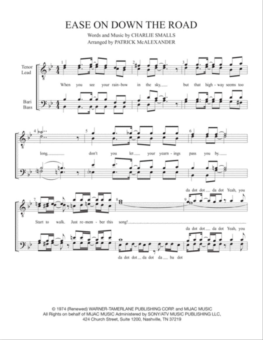 Ease On Down The Road Small Ensemble scores gallery preview page 1
