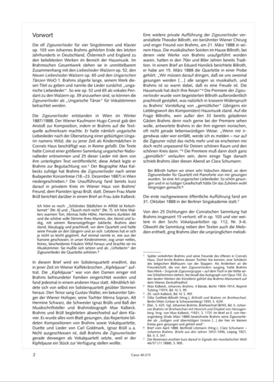 Zigeunerlieder op. 103 Choir scores gallery preview page 3