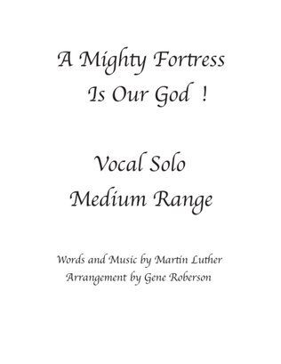 Book cover for A Mighty Fortress Is Our God Vocal Solo (Medium range)