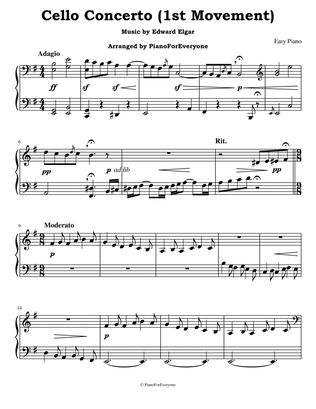 Cello Concerto (1st Movement) - Elgar (Easy Piano)