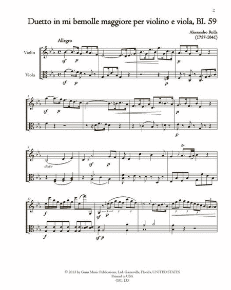 78 Violin-Viola Duets, BI. 33-110 Volume 8 (BI. 59-62)