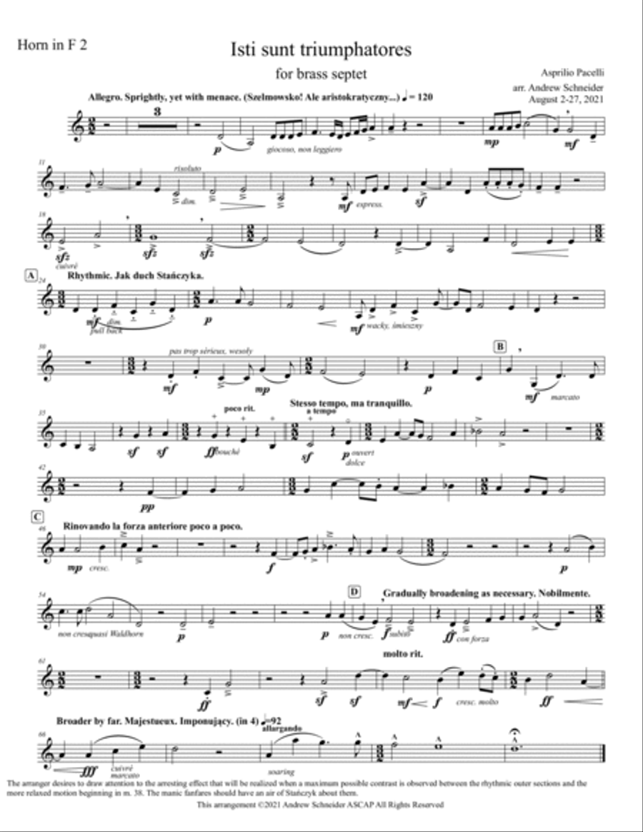 Isti sunt triumphatores Brass Ensemble scores gallery preview page 3