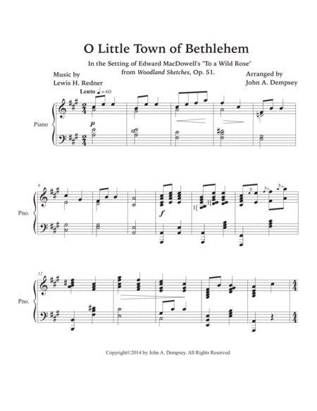 O Little Town of Bethlehem (Piano Solo) image number null