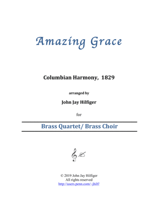Amazing Grace for Brass Quartet/ Brass Choir