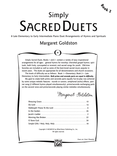 Simply Sacred Duets, Book 2