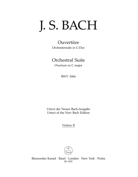 Orchestral Suite (Overture) C major BWV 1066