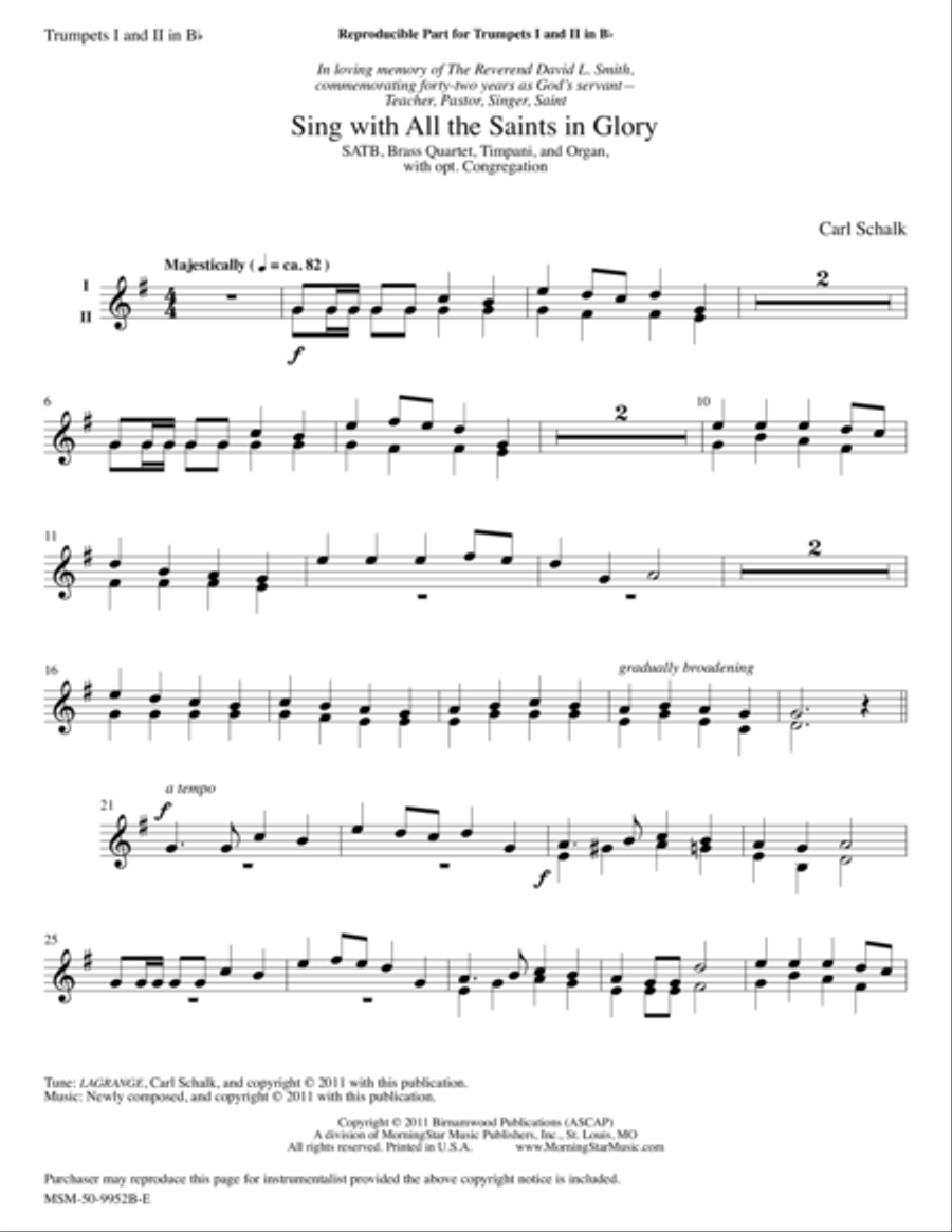 Sing with All the Saints In Glory Choir scores gallery preview page 1