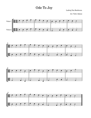 Ode To Joy (Easy Viola Duet)