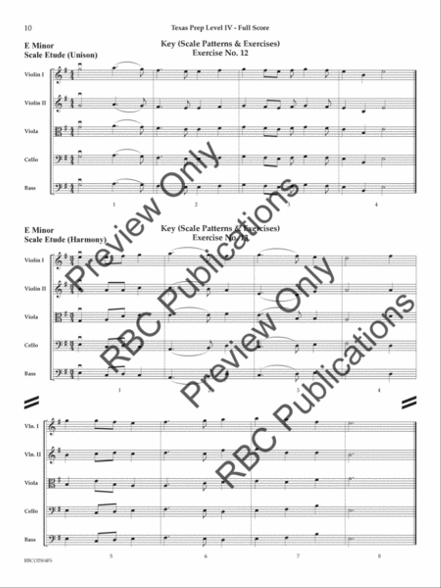 Texas Prep Level IV (Score) Orchestra scores gallery preview page 9