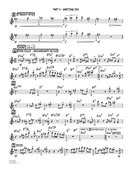 Con Alma (arr. Michael Mossman) - Part 4 - Baritone Sax