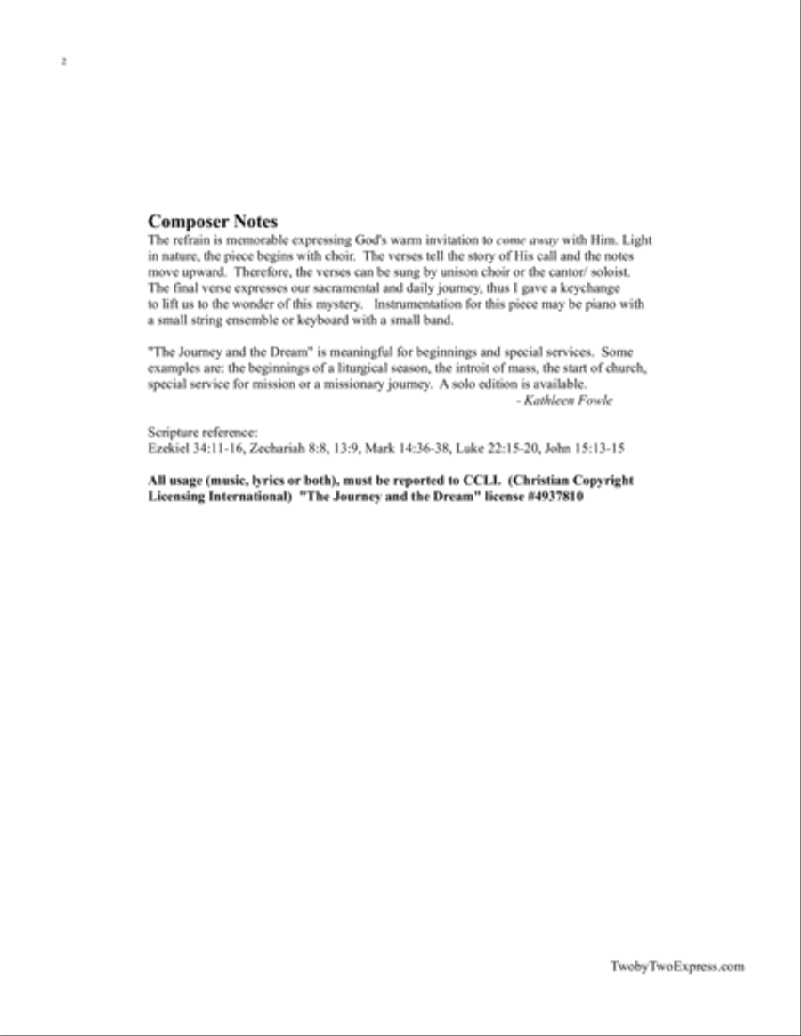 The Journey and the Dream 3-Part scores gallery preview page 3