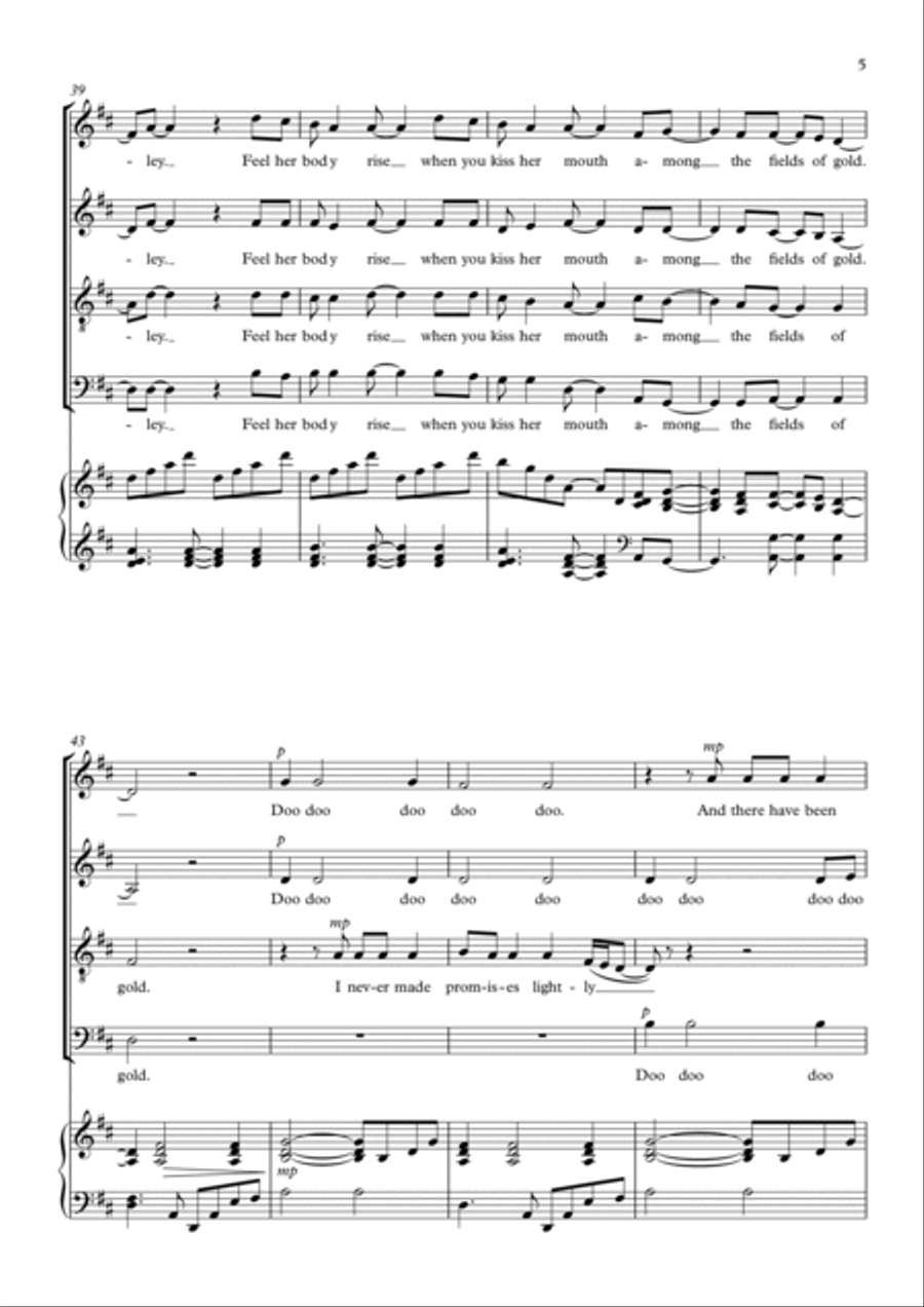 Fields Of Gold 4-Part scores gallery preview page 5