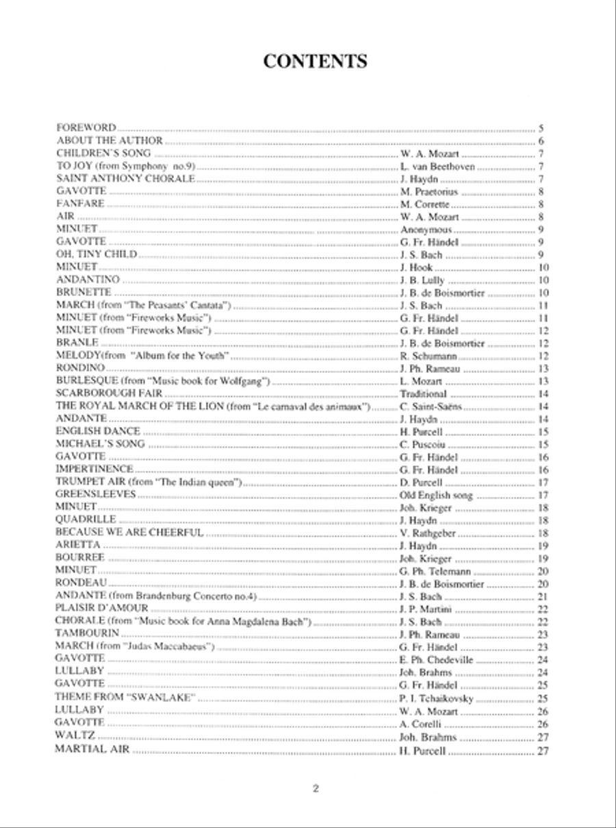 Classical Repertoire for Recorder