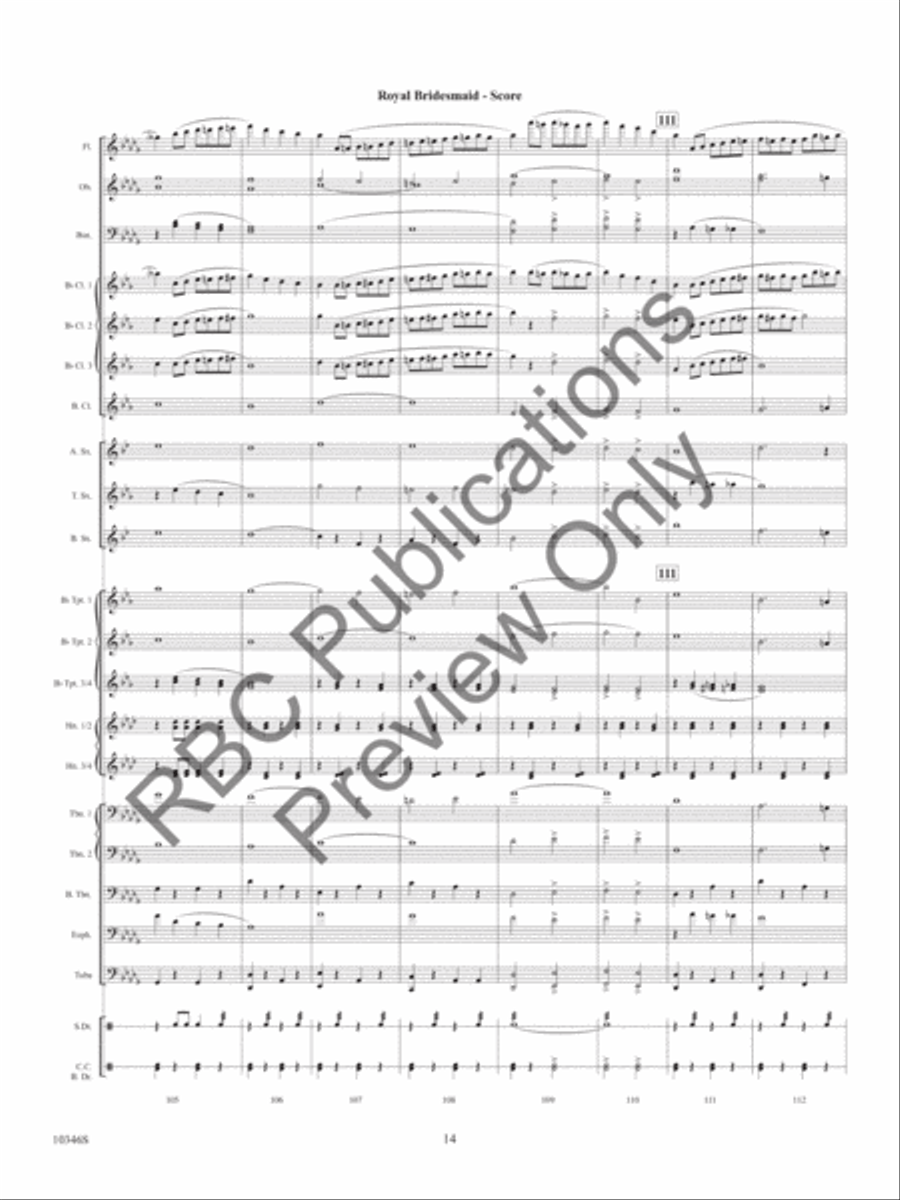 Royal Bridesmaids Royal Bridesmaids Concert Band scores gallery preview page 16