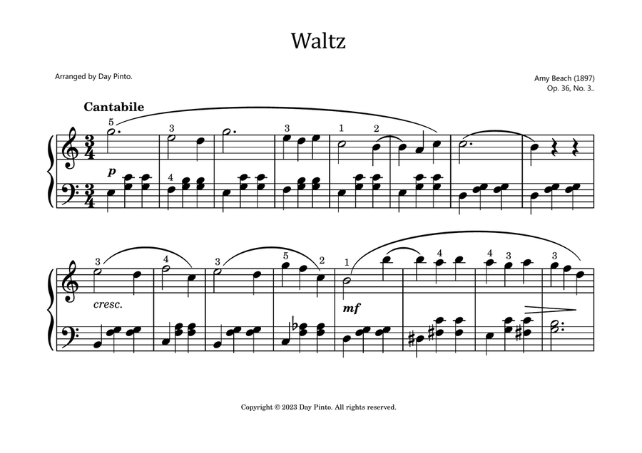 Waltz Op. 36, No. 3., from Children's Album Piano Method scores gallery preview page 2
