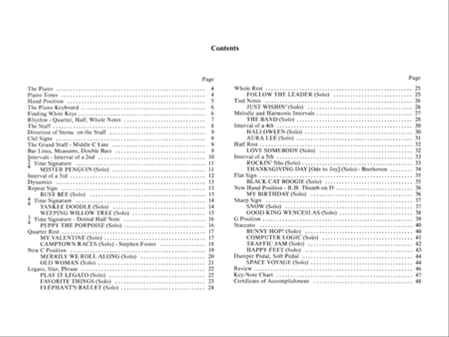 David Carr Glover Method for Piano Lessons Piano Method scores gallery preview page 3