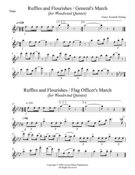 The General’s & Flag Officer’s Marches (for Woodwind Quintet) image number null