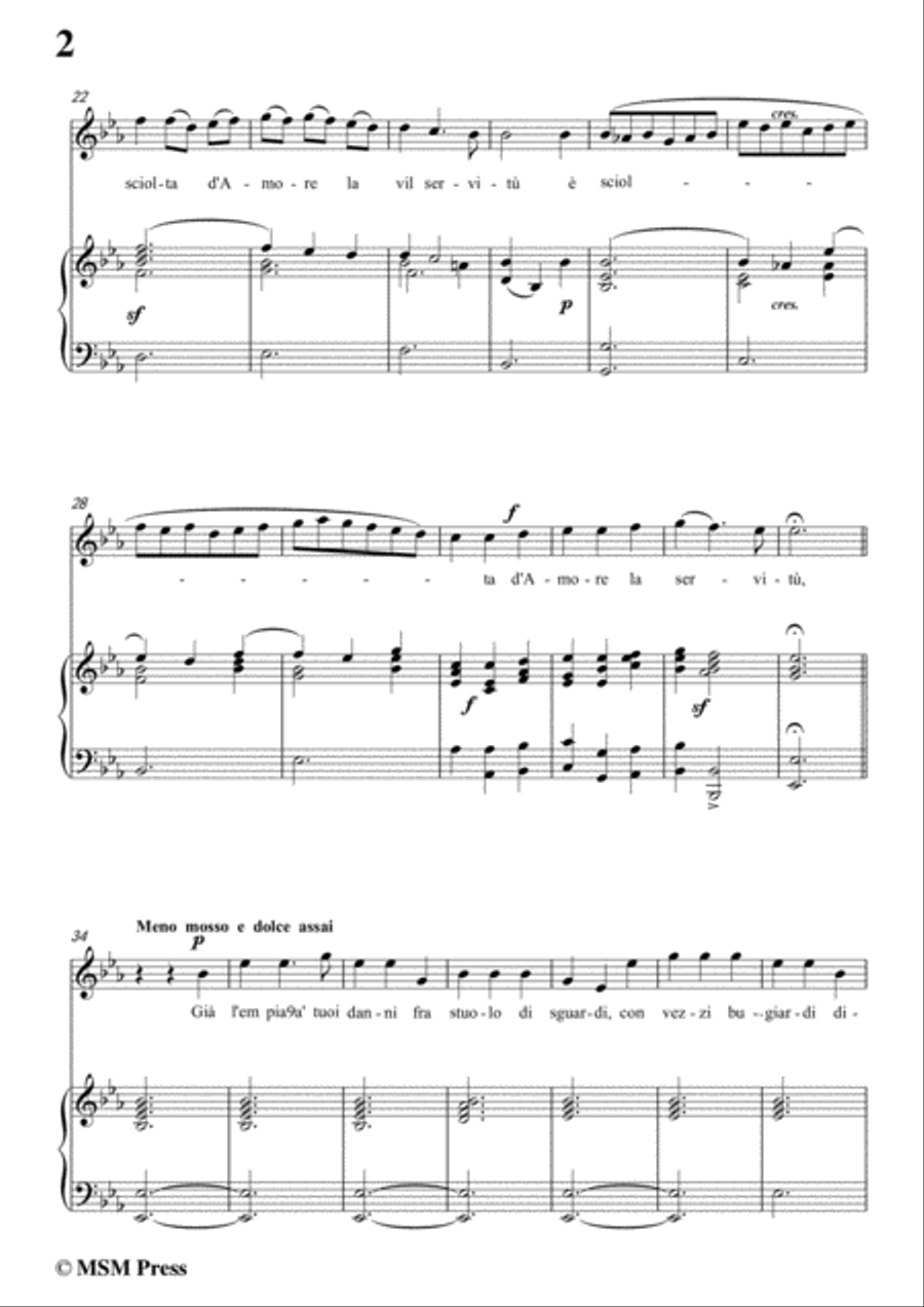 Carissimi-Vittoria, mio core in E flat Major, for Voice and Piano Voice Solo scores gallery preview page 4